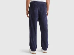 Velvet joggers with drawstring
