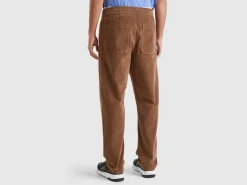 Velvet joggers with drawstring