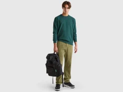 Velvet joggers with drawstring