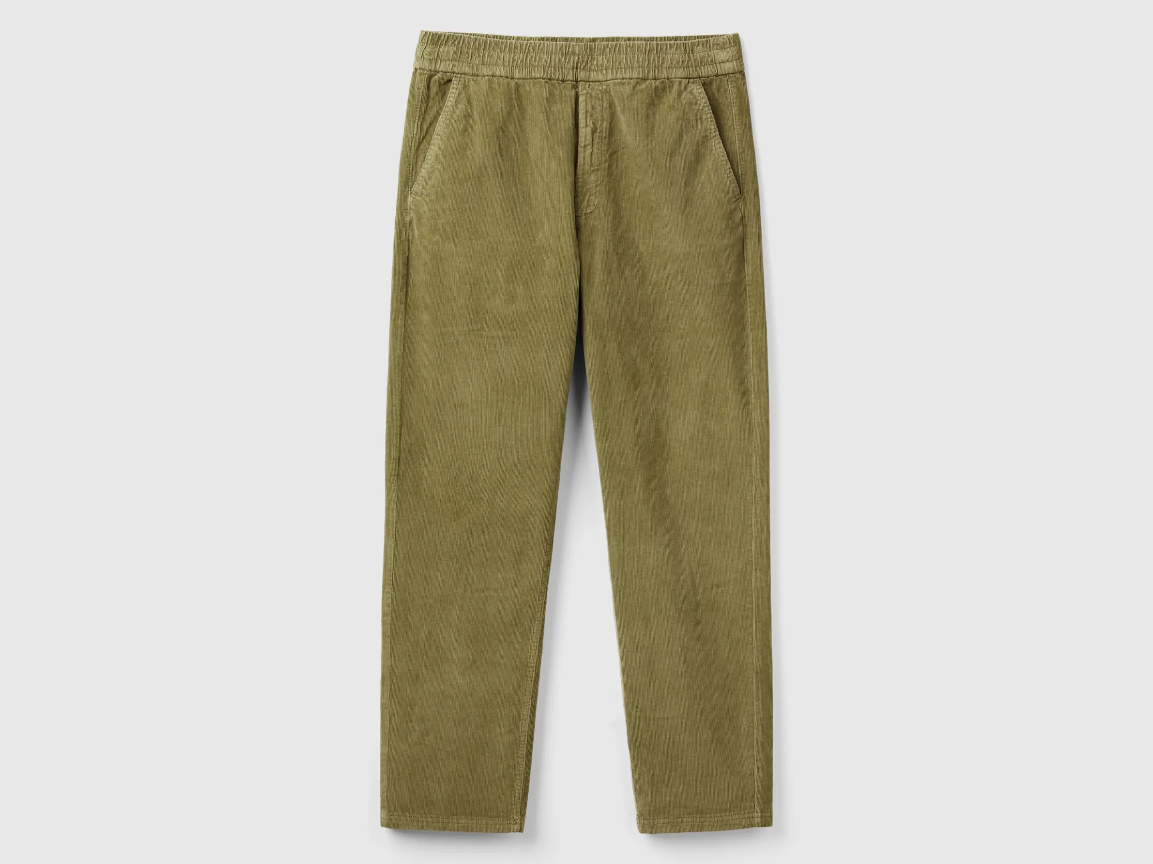 Velvet joggers with drawstring