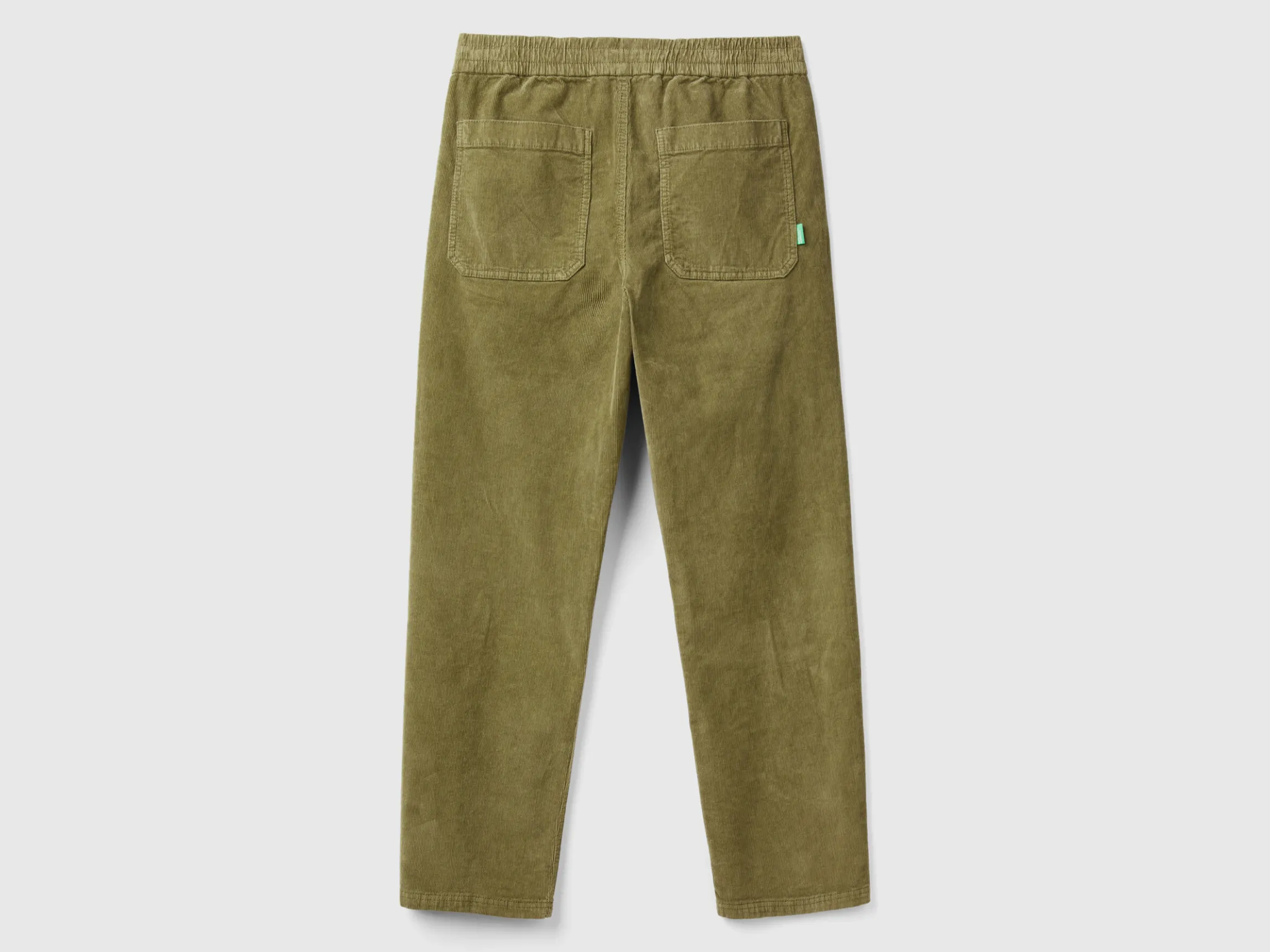Velvet joggers with drawstring
