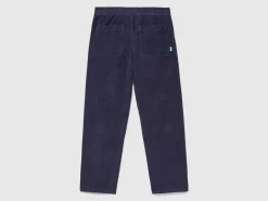 Velvet joggers with drawstring