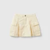 Velvet mini skirt with pockets
