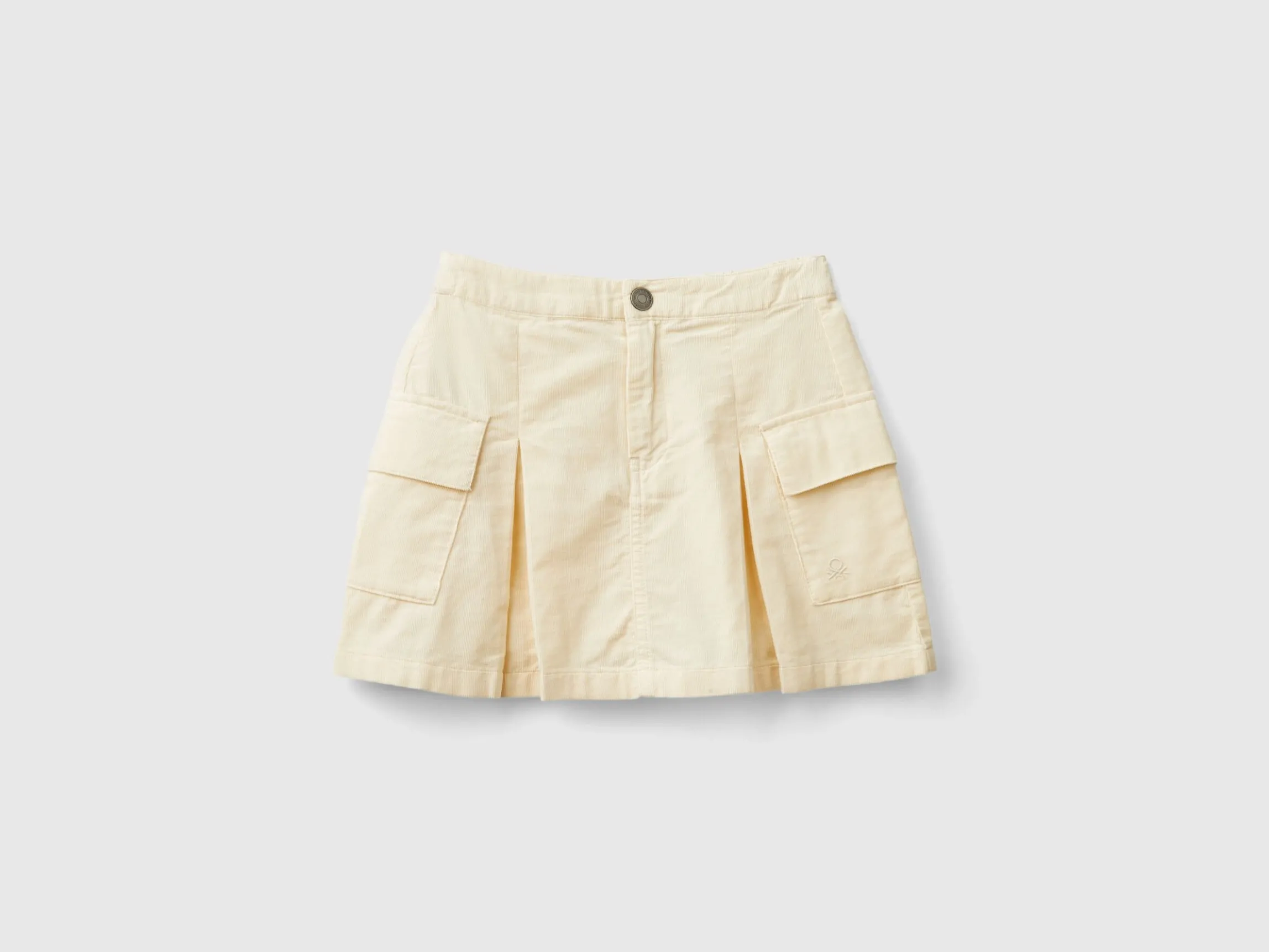 Velvet mini skirt with pockets