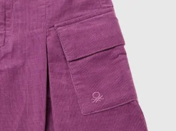 Velvet mini skirt with pockets