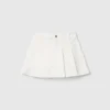 Velvet pleated mini skirt