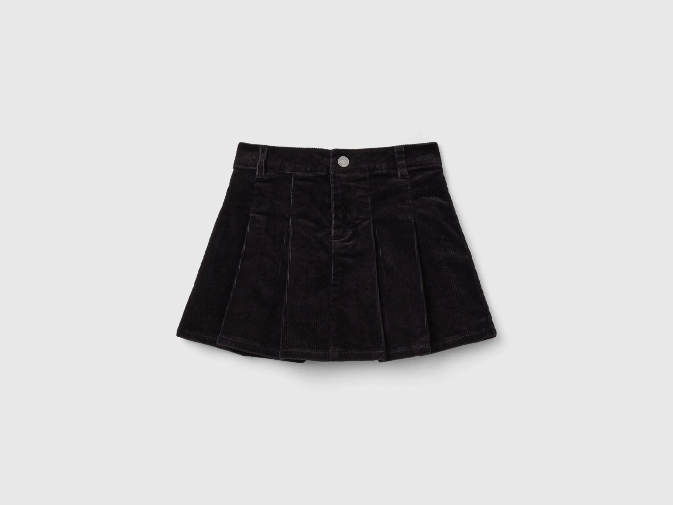 Velvet pleated mini skirt