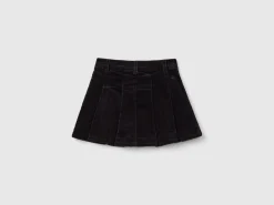 Velvet pleated mini skirt