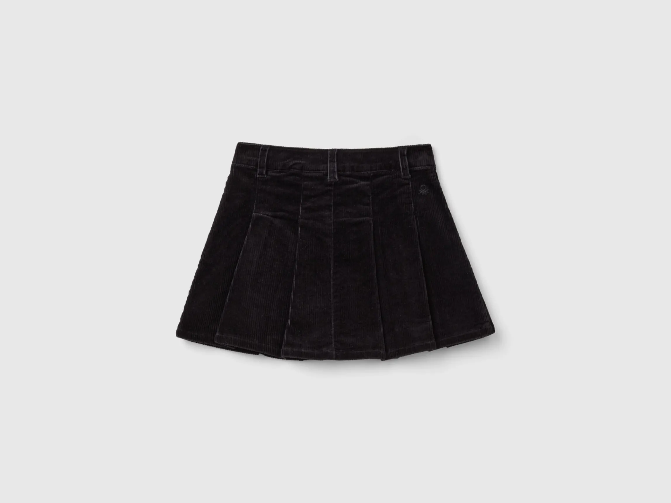 Velvet pleated mini skirt