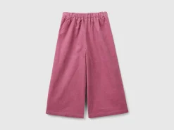 Velvet trousers with buttons