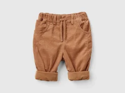 Velvet trousers with drawstring
