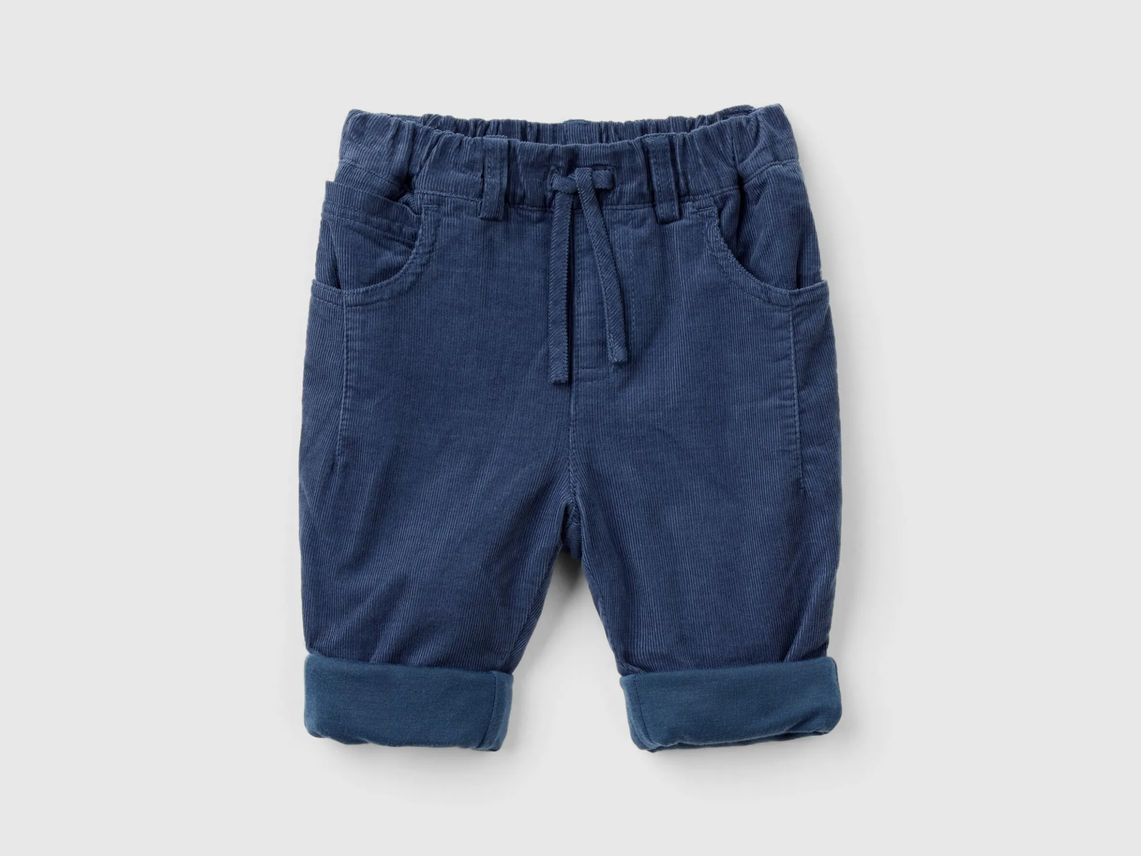 Velvet trousers with drawstring