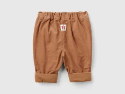 Velvet trousers with drawstring