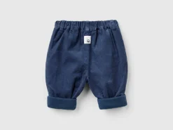 Velvet trousers with drawstring