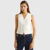 Vest in stretch viscose blend