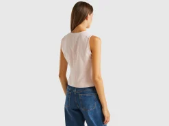 Vest in stretch viscose blend