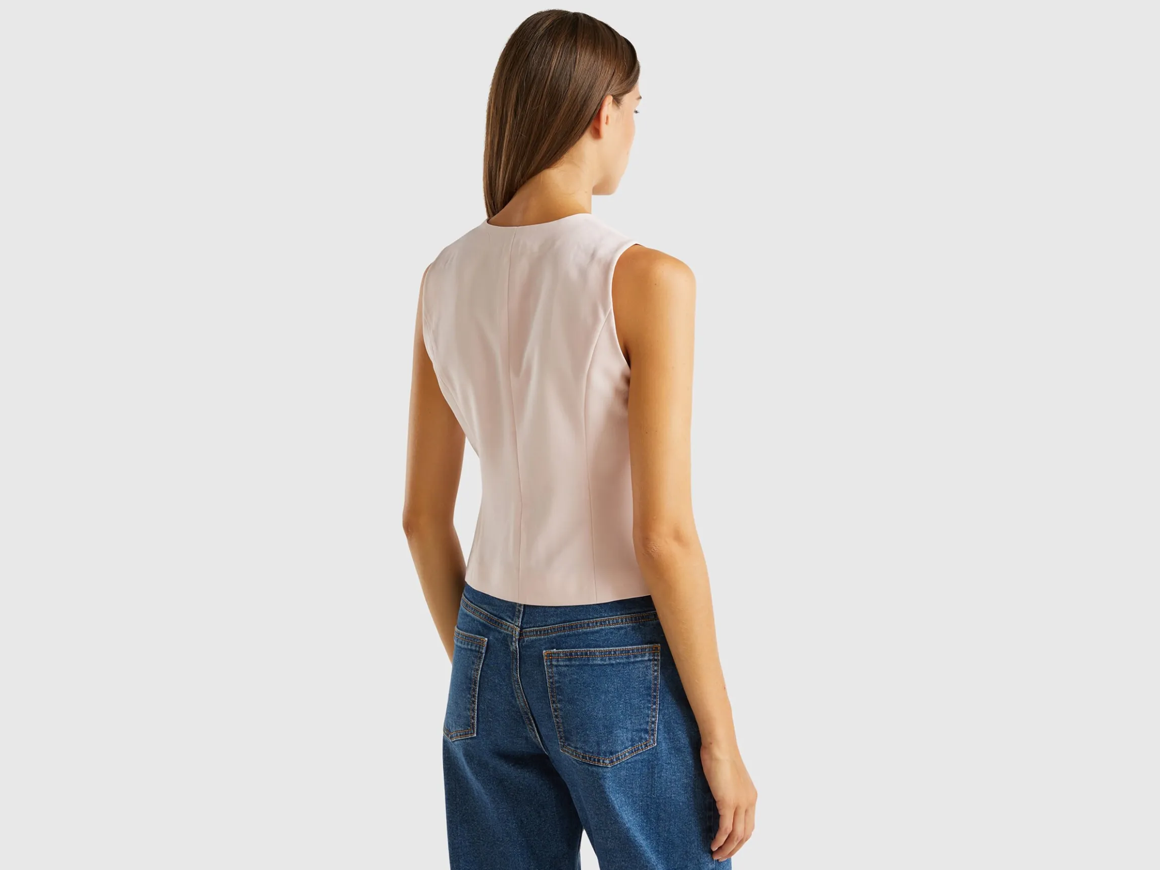 Vest in stretch viscose blend
