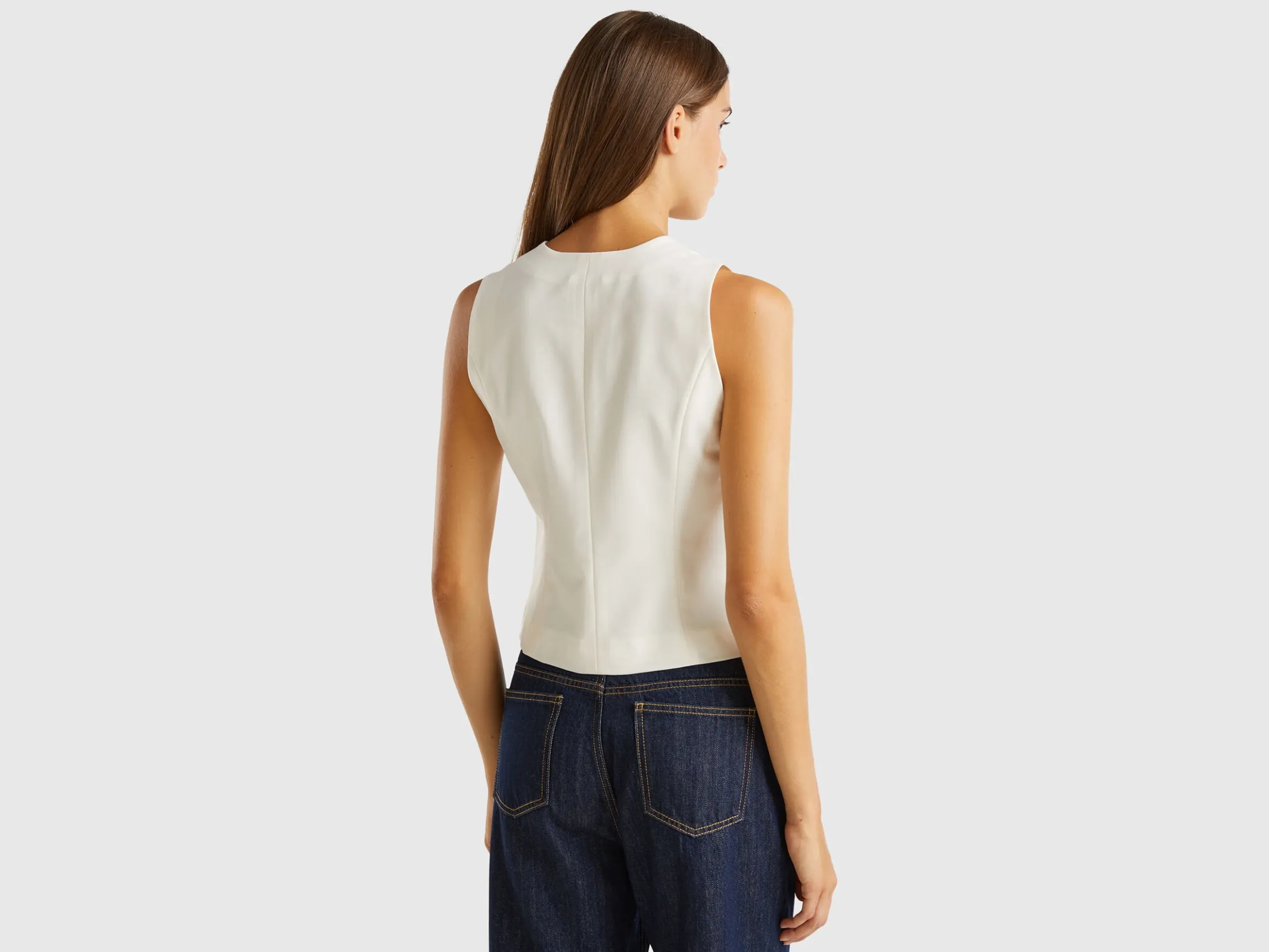 Vest in stretch viscose blend