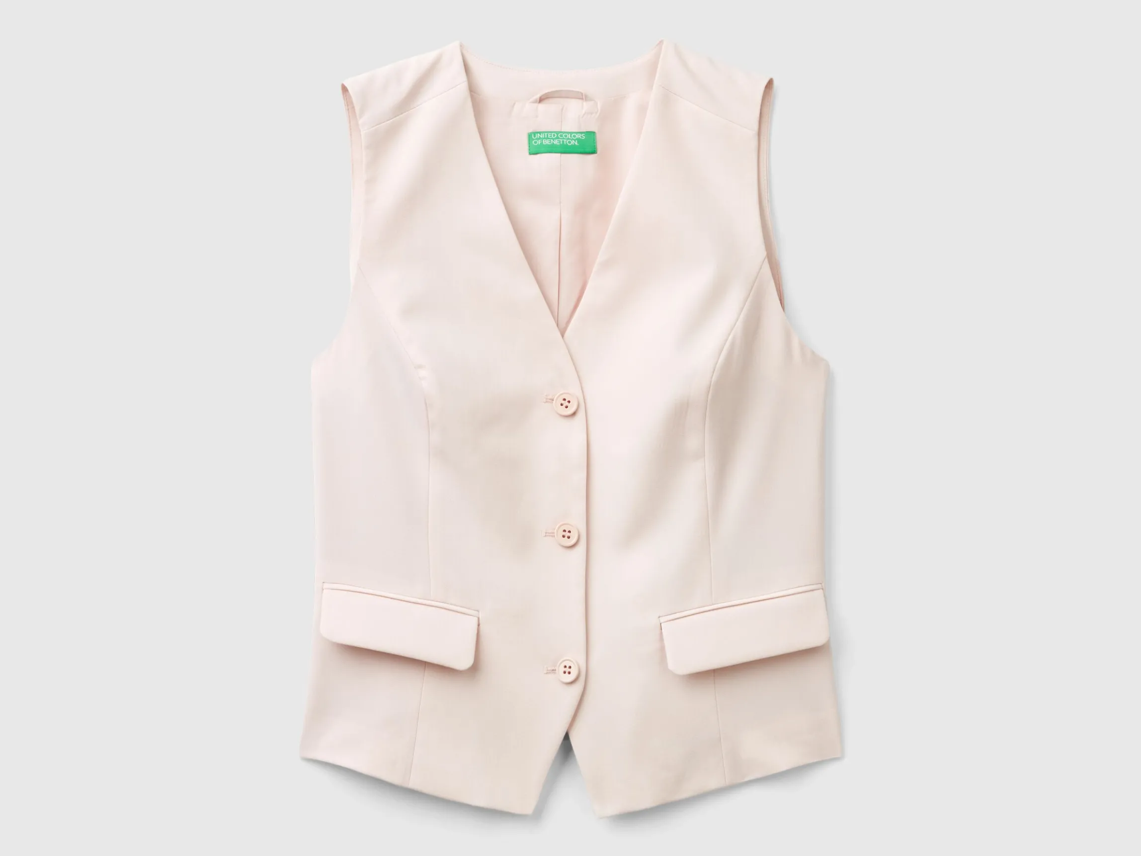 Vest in stretch viscose blend