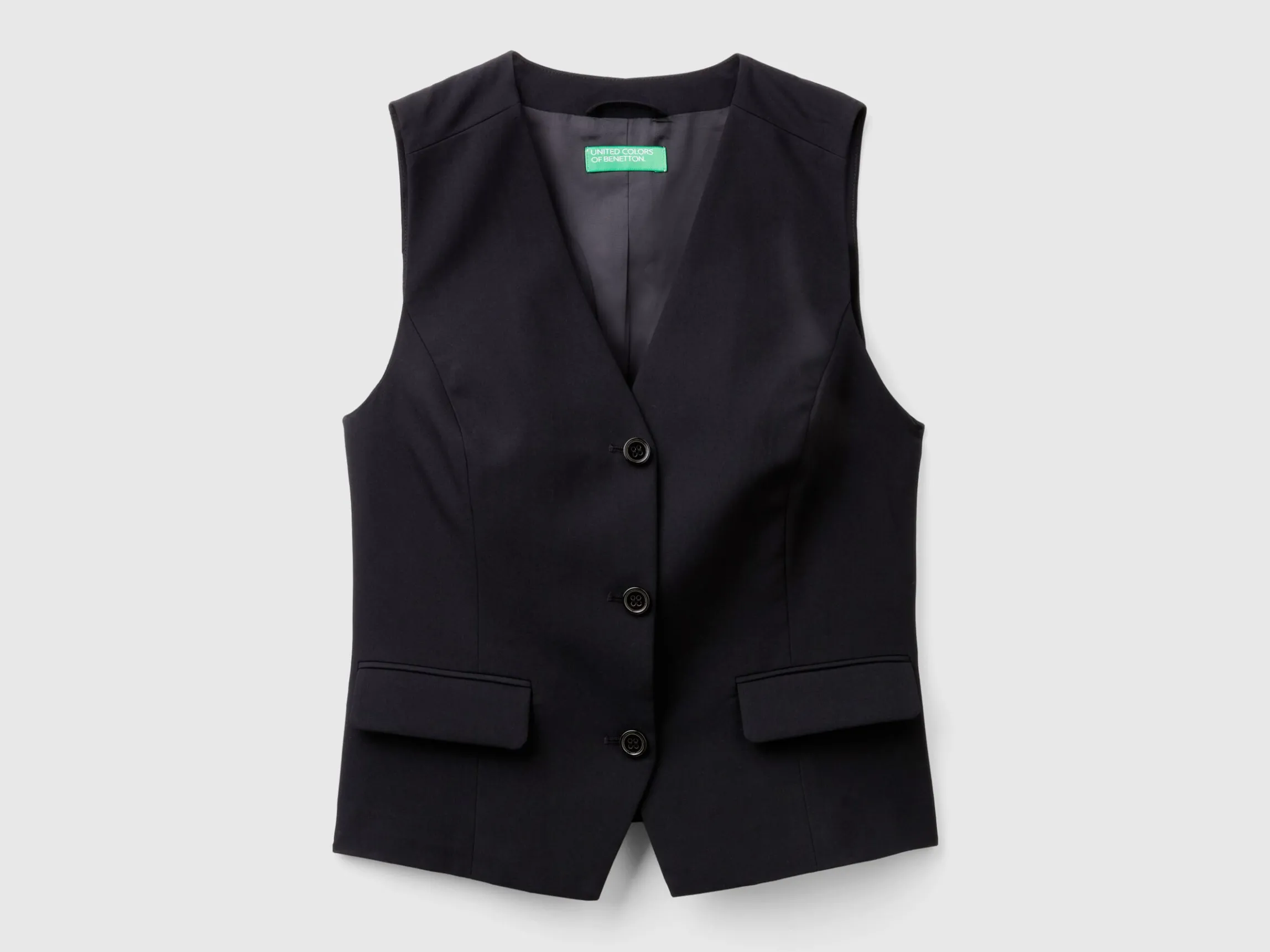 Vest in stretch viscose blend