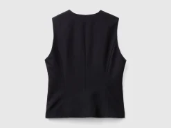 Vest in stretch viscose blend