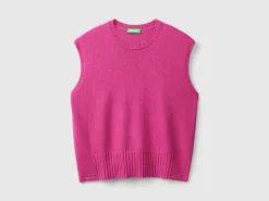 Vest in wool and viscose blend