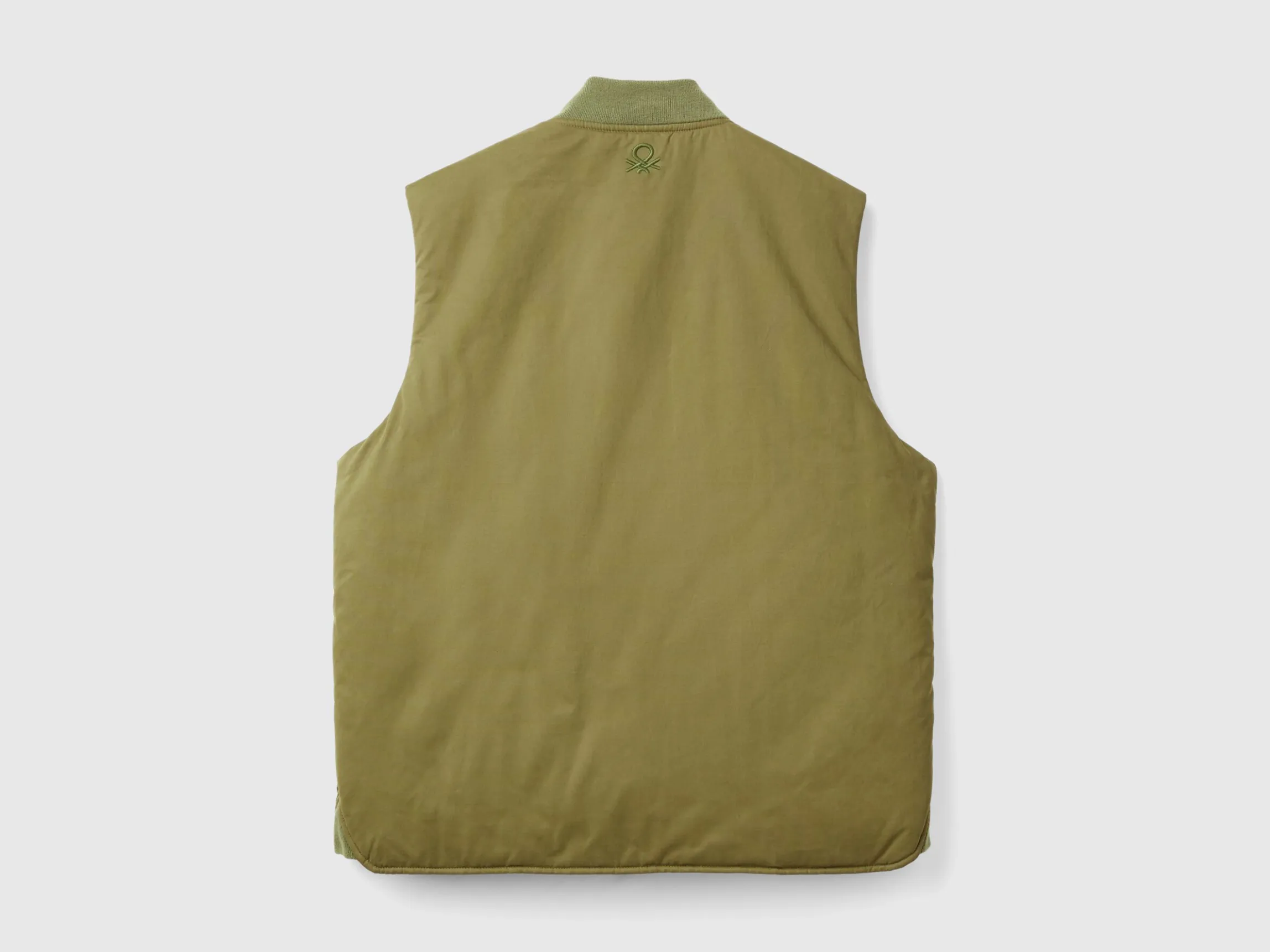 Vest with checked lining