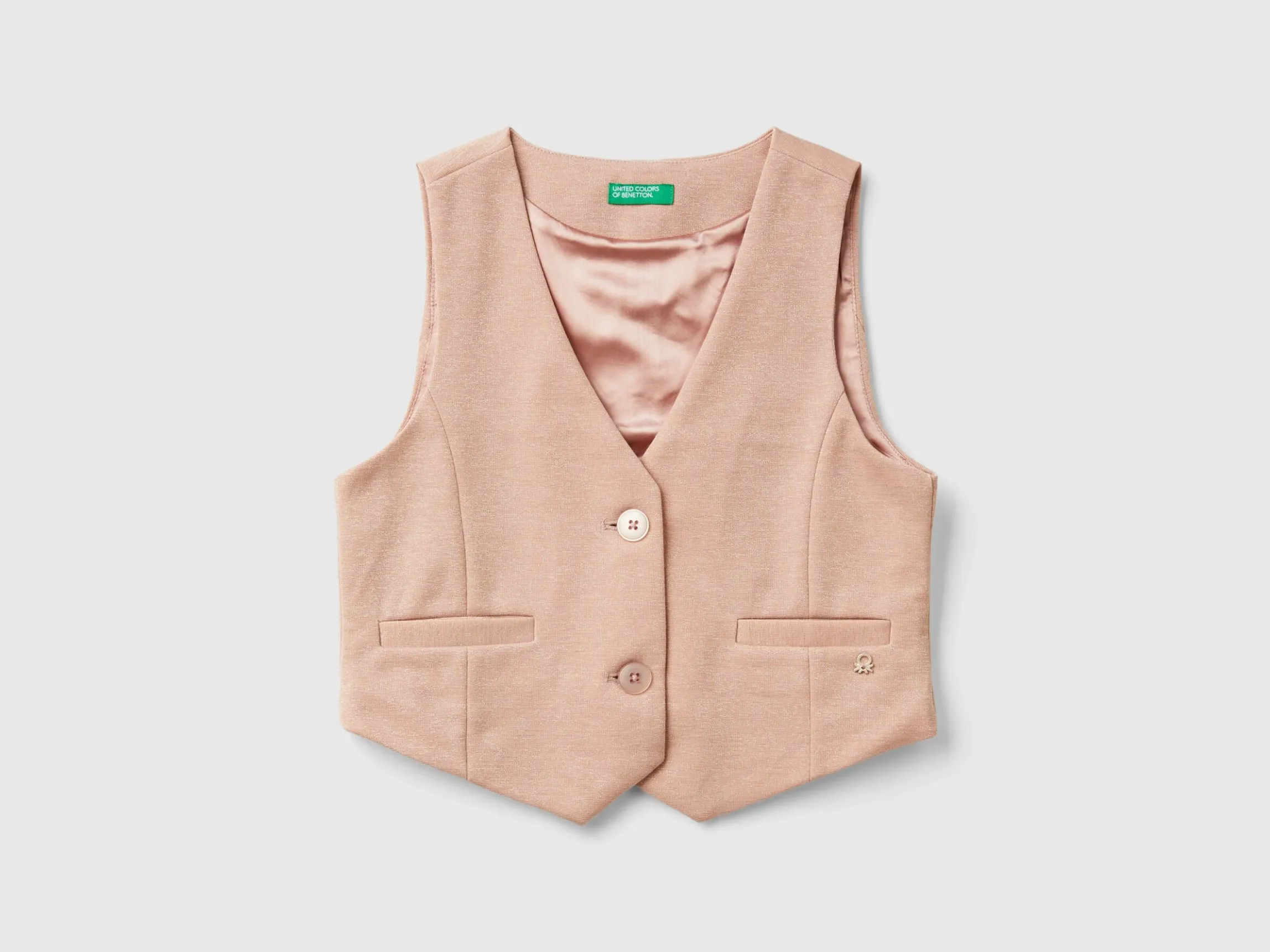 Vest with satin lining