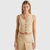 Viscose blend vest