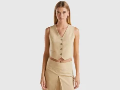 Viscose blend vest