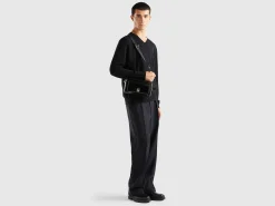 V-neck sweater in lightweight cotton blend