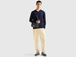 V-neck sweater in lightweight cotton blend