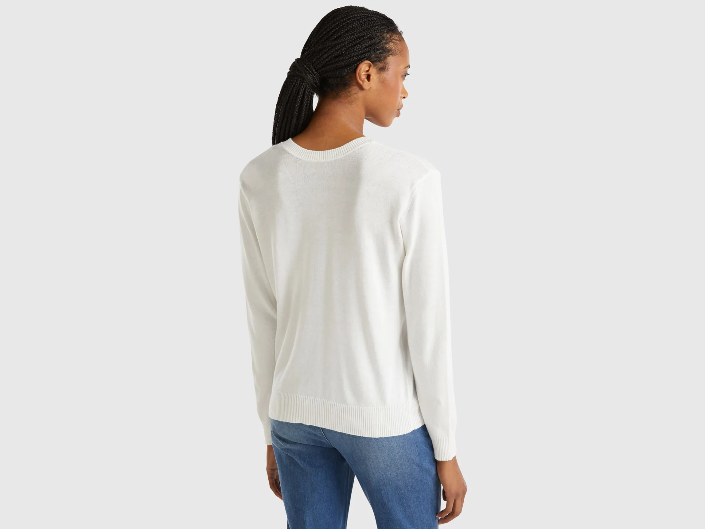 V-neck sweater in Modal® blend