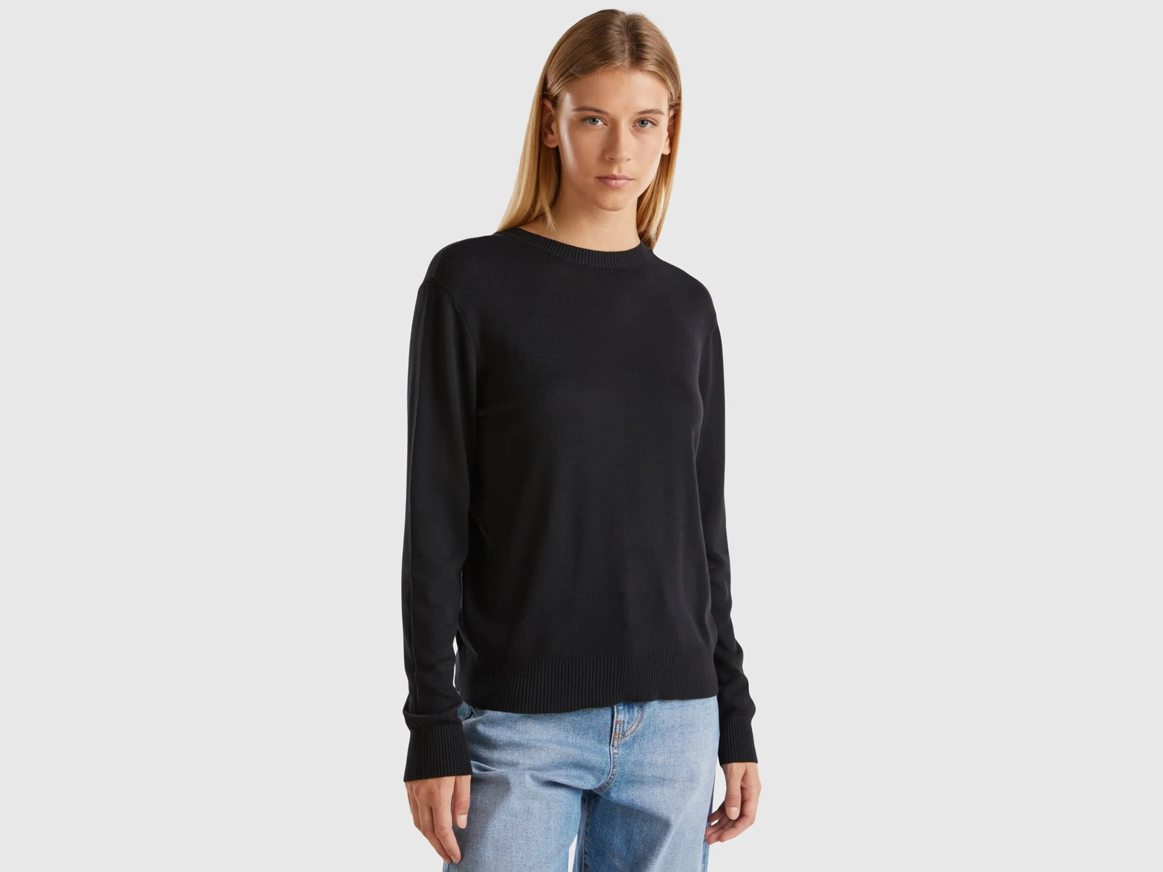 V-neck sweater in Modal® blend