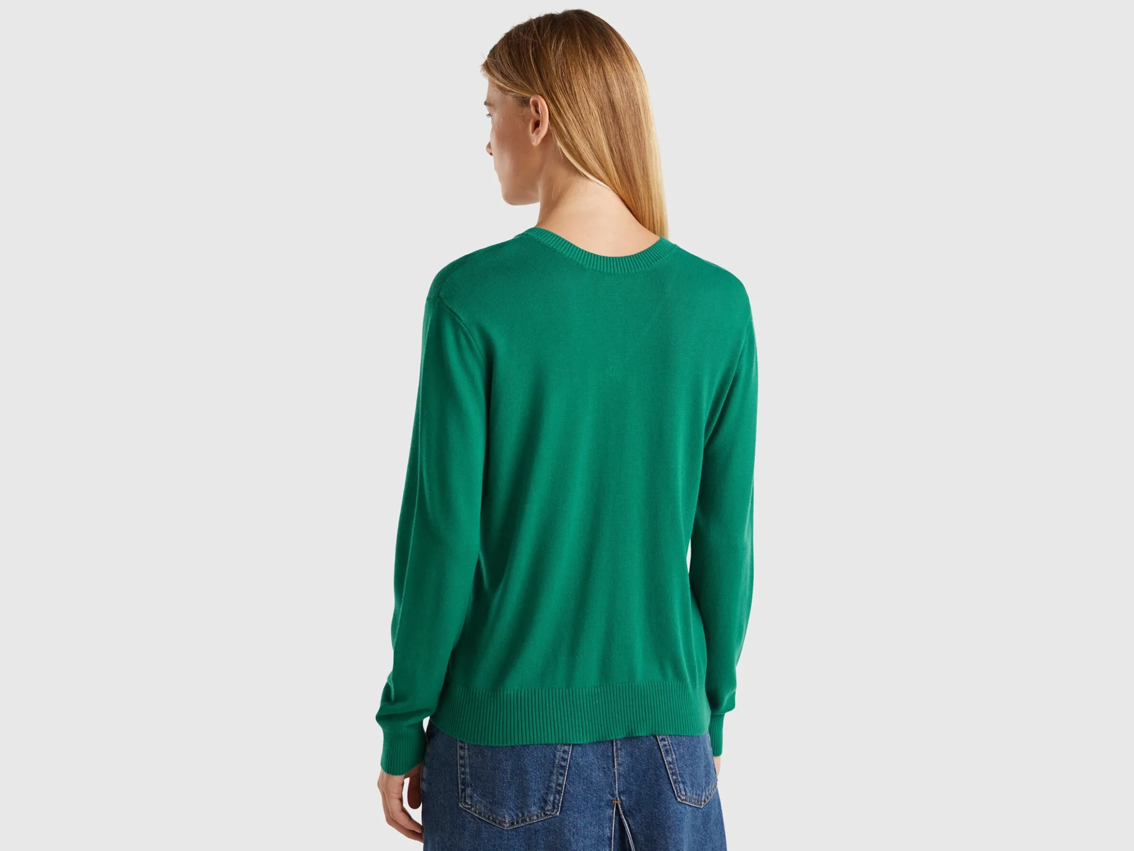 V-neck sweater in Modal® blend