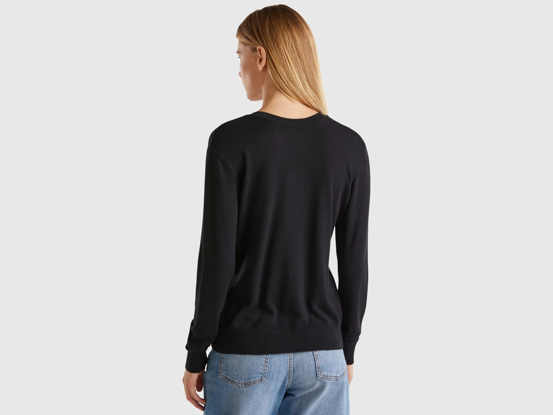 V-neck sweater in Modal® blend