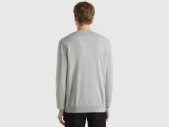 V-neck sweater in pure cotton