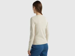 V-neck sweater in pure cotton