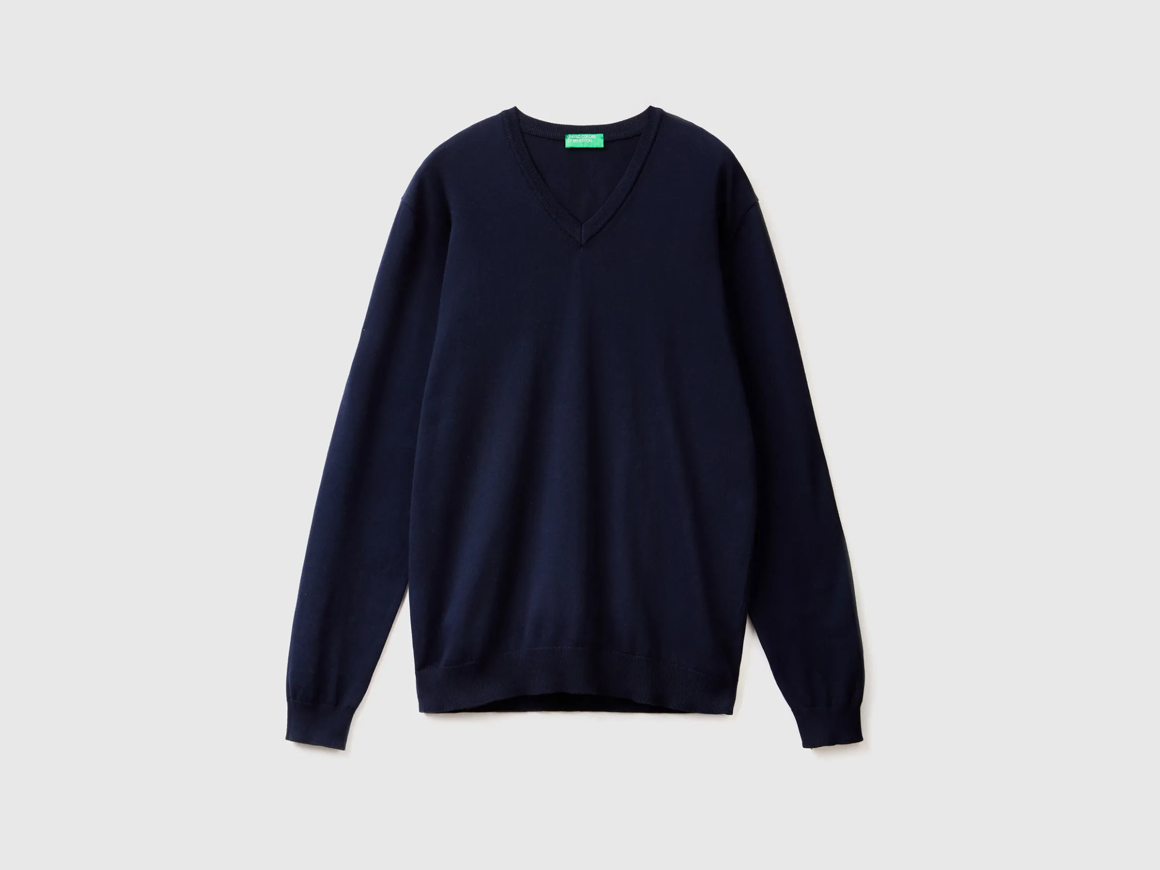 V-neck sweater in pure cotton
