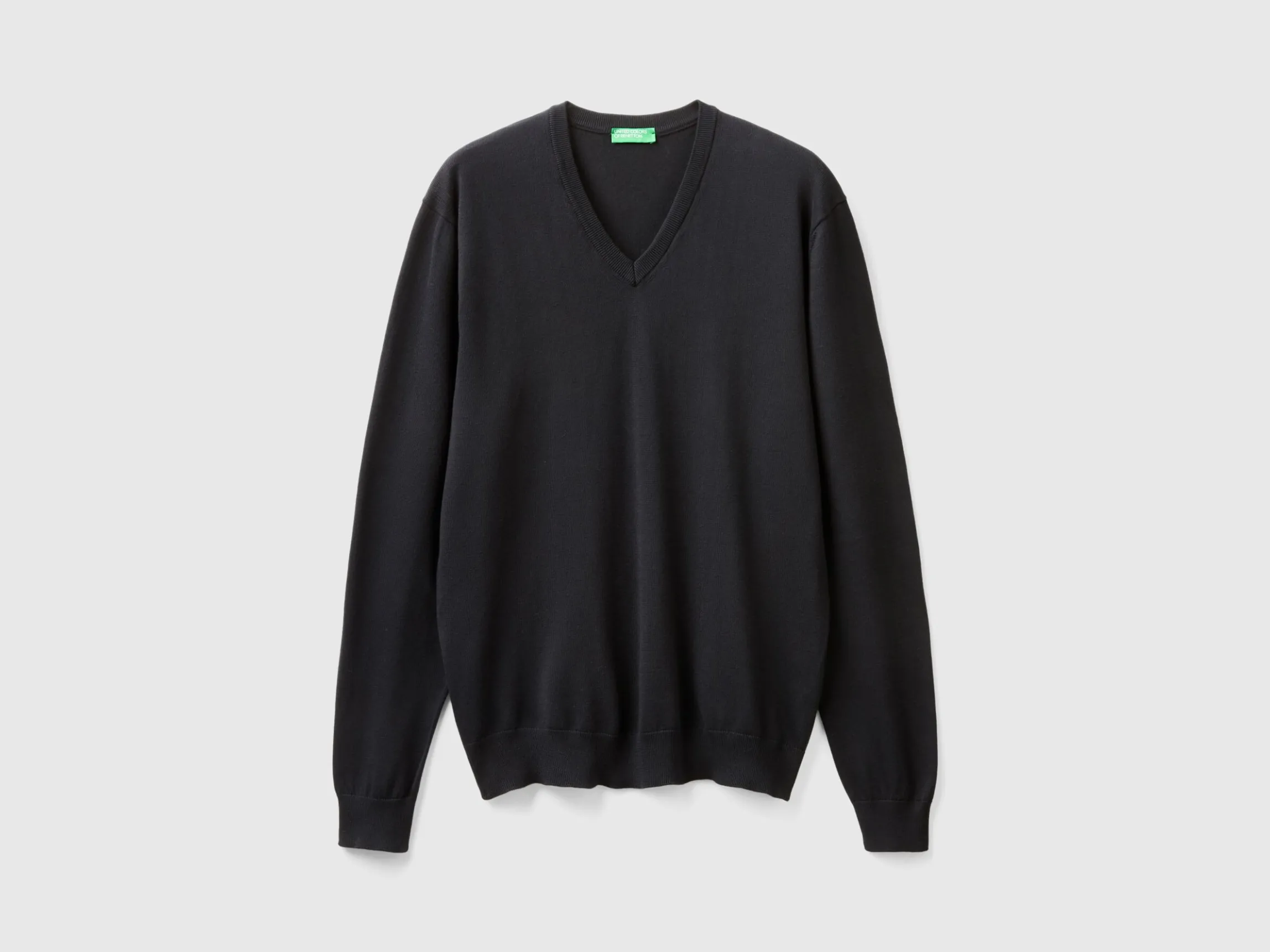 V-neck sweater in pure cotton