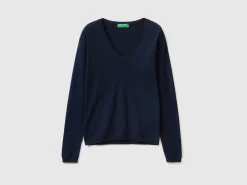 V-neck sweater in pure cotton