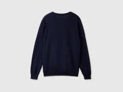 V-neck sweater in pure cotton