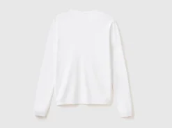 V-neck sweater in pure cotton
