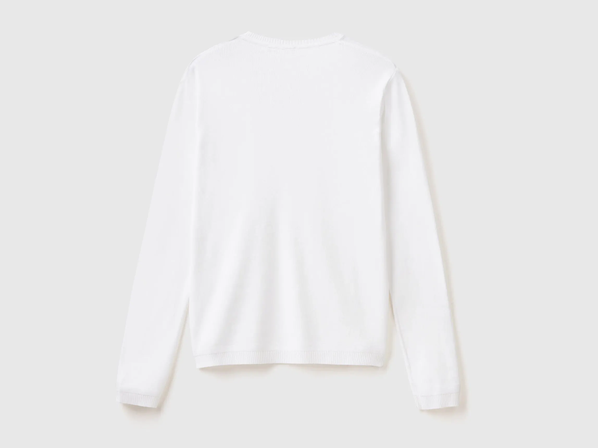 V-neck sweater in pure cotton