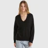 V-neck sweater in wool blend