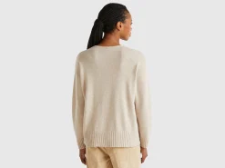 V-neck sweater in wool blend