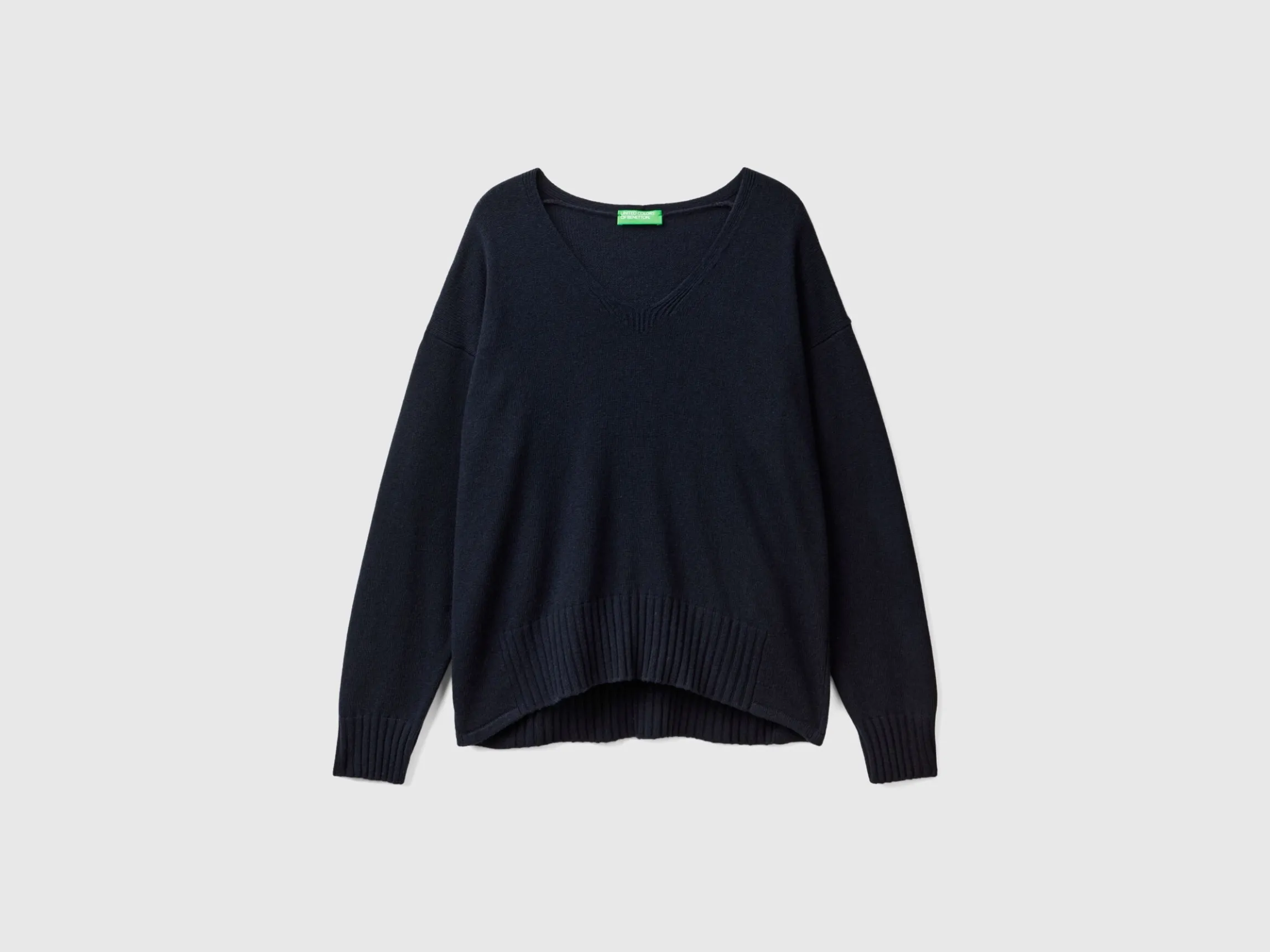 V-neck sweater in wool blend