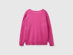 V-neck sweater in wool blend