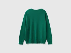 V-neck sweater in wool blend