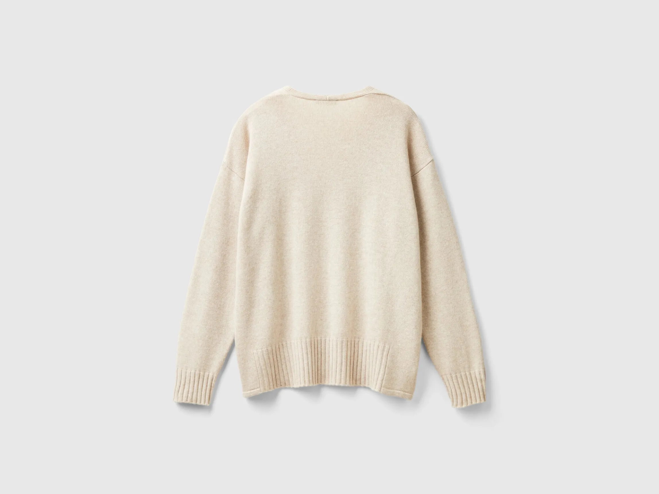 V-neck sweater in wool blend